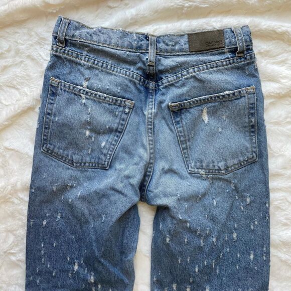 Carmar LF Portia Serre Distressed High Rise Straight Leg Denim Jean - Women’s 25 - Picture 5 of 10